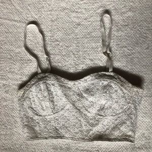 TWIK white lace bustier bralette top